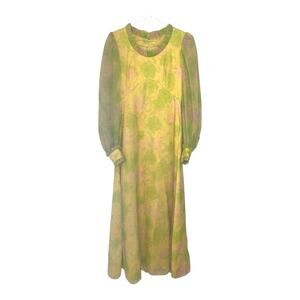 Vintage 60's 70's Home made A-line Maxi Dress - Pease see measurements for size